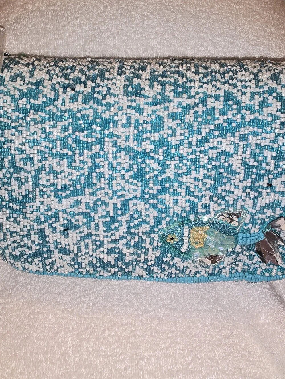 TJ Maxx Viral TikTok Beaded Fish Shoulder Bag Handcrafted India  Ocean Blue NWT